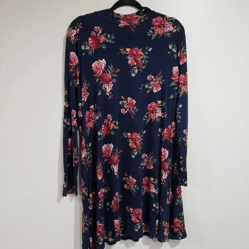 Janina Womans  Floral High Neck Long Sleeve Shift Dress EUR-44